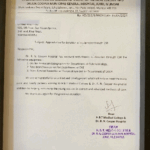 Appreciation for donation of medical equipments